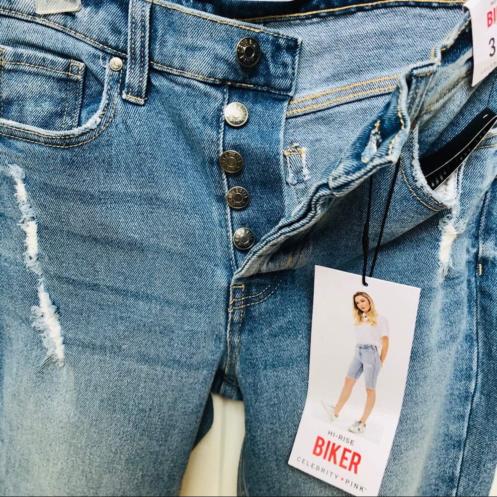 Celebrity Pink-NWT distressed high waisted shorts.